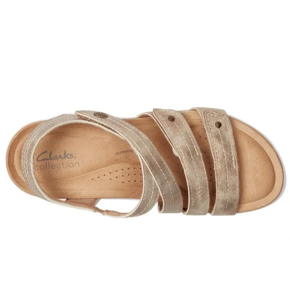 Clarks
Calenne Clara
Women's Heeled Sandals Metallic Strappy Sandals - Picture 2 of 11